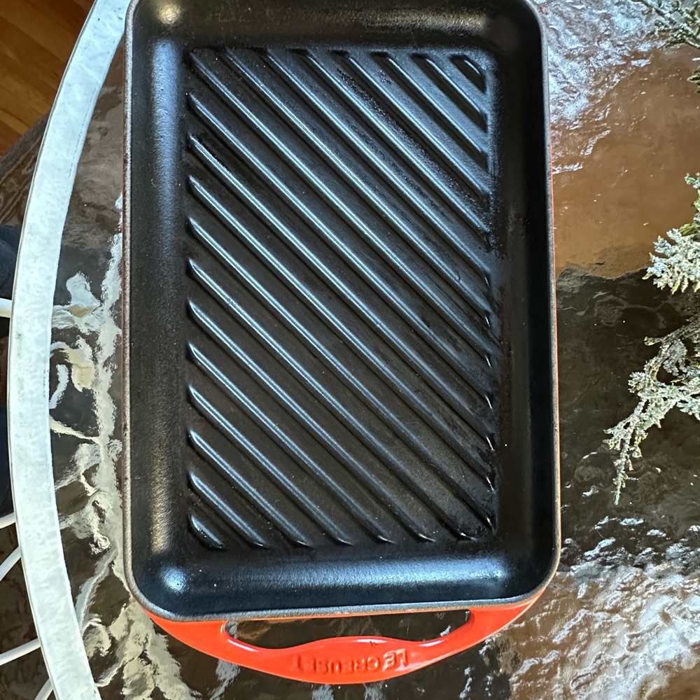 Le Creuset Red and Black Grill Pan
